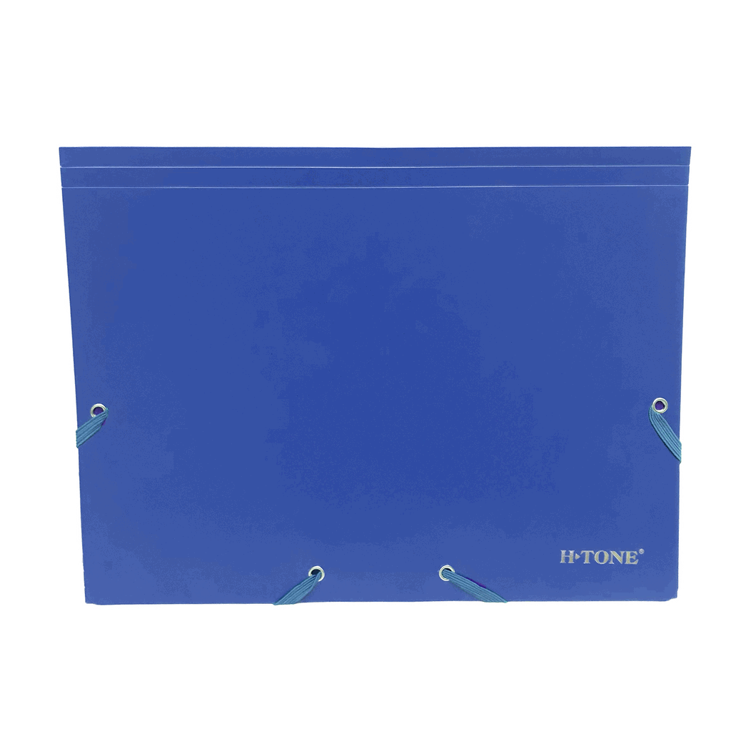 Папка пластикова на гумках А4, синя H-Tone (JJ40941-blue)